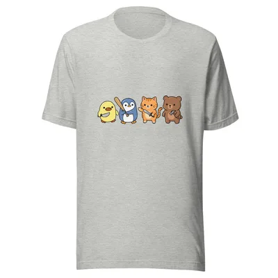 Adventurous Animal Squad Tee - front - mockup