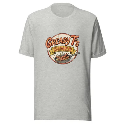 Retro Greasy T's Tee - front - mockup