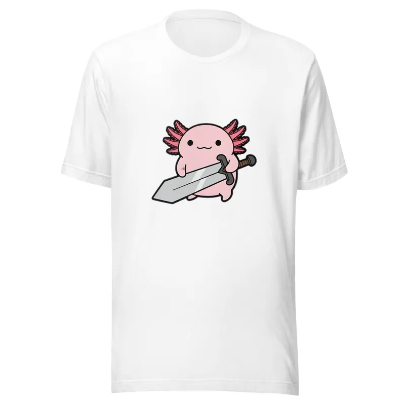 Warrior Axolotl Tee, front view