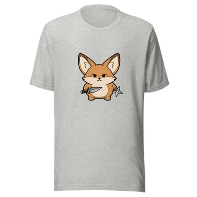 Ninja Fennec Adventure Tee - front - mockup