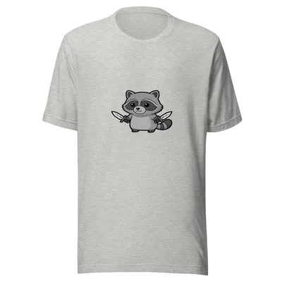 Ninja Raccoon Adventure Tee - front - mockup