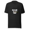 Koala Combat Tee, front view — cartoon koala grinning while holding a spiked barbed-wire bat on white background