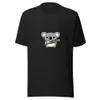 Koala Combat Tee, front view — cartoon koala grinning while holding a spiked barbed-wire bat on white background