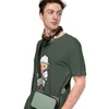 Samurai Sheep T-Shirt, front view — cartoon fluffy sheep samurai wielding a katana and sheathed sword on white background