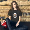Samurai Sheep T-Shirt, front view — cartoon fluffy sheep samurai wielding a katana and sheathed sword on white background