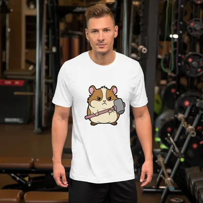 Hammer Time Hamster Tee - front - mockup