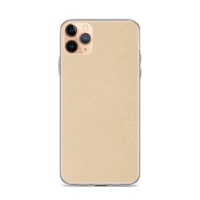 soft warm beige speckled texture resembling desert sand on a light tan background on mockup Desert Sand Minimalist Clear Case - default view — clear iphone case