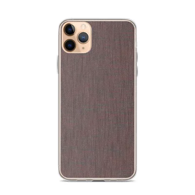 fine micro-grid woven pattern in deep burgundy and charcoal tones on a dark background on mockup Dark Woven Texture Clear Case - default view — clear iphone case