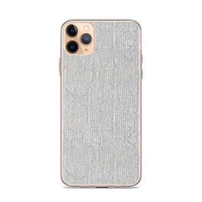 close-up of light gray concrete surface with subtle vertical striations and natural plaster-like variation in soft cool tones on mockup Stone Gray Texture Clear Case - default view — clear iphone case