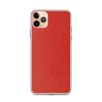 mottled crimson red texture with subtle tonal variation across a warm scarlet background on mockup Bold Crimson Texture Clear Case - default view — clear iphone case