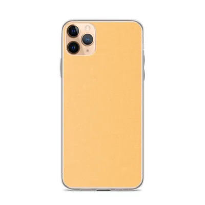 solid warm golden peach flat color wash on a smooth, evenly toned surface on mockup Golden Peach Minimalist Clear Case - default view — clear iphone case