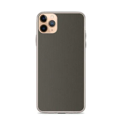 close-up woven ribbed fabric texture in deep charcoal and dark brown tones on a flat surface on mockup Dark Charcoal Texture Clear Case - default view — clear iphone case