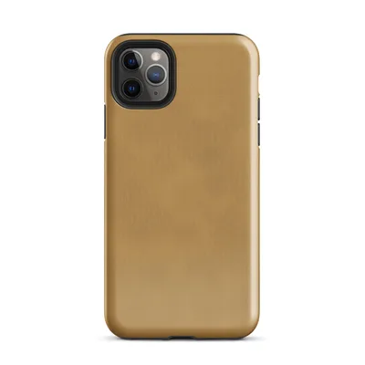 smooth brushed golden amber surface with subtle tonal texture variations and warm ochre undertones on Glossy Golden Warmth Minimalist Case - default view — protective iphone case