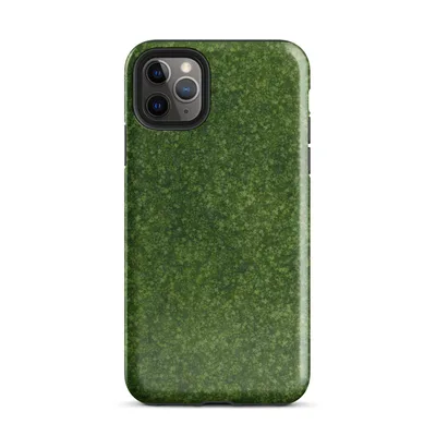 aerial view of a dense clover field with layered deep forest green and bright lime foliage creating organic texture on Glossy Lush Green Clover Field Case - default view — protective iphone case