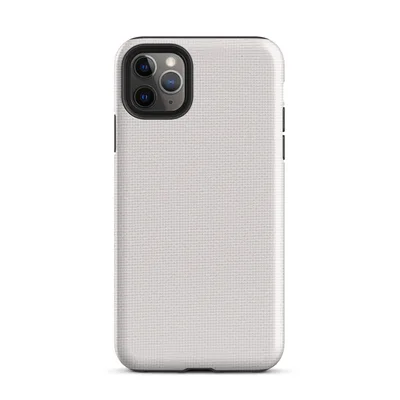 plain soft white woven textile texture with subtle light variation across a clean, uniform surface on Glossy Clean Slate Pure White Tough Case for iPhone - default view — protective iphone case