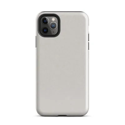 solid warm gray surface with subtle tonal texture variation across a smooth matte finish on Glossy Classic Warm Gray Minimal Tough Case for iPhone - default view — protective iphone case