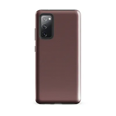 deep merlot red canvas-textured surface with subtle woven dot pattern and rich wine-toned color on Glossy Merlot Canvas Tough Case for Samsung - default - Front view — samsung phone case