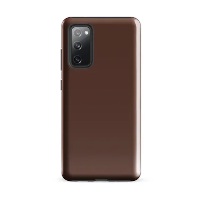 solid deep cognac brown in a smooth, matte flat color with no additional imagery on Glossy Rich Cognac Solid Tough Case for Samsung - default - Front view — samsung phone case