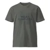 Charcoal Meat Computer Unisex Tee — bold black text reading Meat Computer inside a circle merging branching neuron dendrites