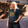 French Navy Not Inevitable Peace Retro Tee, front view — bold 70s psychedelic lettering reading Not Inevitable with a peace