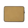 Desert Gold Worn Finish Laptop Sleeve — warm golden-ochre surface with subtle brushstroke texture and scattered worn patches