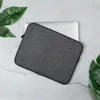 Charcoal Fleck Knit Texture Laptop Sleeve — close-up charcoal grey knit fabric texture with heathered stitching