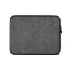 Charcoal Fleck Knit Texture Laptop Sleeve — close-up charcoal grey knit fabric texture with heathered stitching