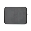 Charcoal Knit Texture Laptop Sleeve — close-up of a dark charcoal knit fabric pattern with interlocking stitches