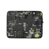 Circuit City Tech Laptop Sleeve — overhead schematic of dense industrial circuitry with cooling fans, processor nodes