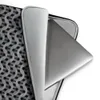 Iron Chain Mail Armor Laptop Sleeve — close-up seamless chain mail pattern in weathered silver-grey metal with rust spots