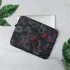 Dark Circuit Breach Laptop Sleeve — densely packed dark grey circuit board panels and mechanical hardware with glowing red