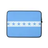 Clear Skies Seven Stars Laptop Sleeve — seven bold blue five-pointed stars in a horizontal white band on a cornflower blue