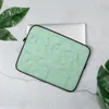Mint Crystal Geometry Laptop Sleeve — low-poly crystal pattern of soft mint, aqua, and pearl triangles forming a faceted