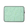 Mint Crystal Geometry Laptop Sleeve — low-poly crystal pattern of soft mint, aqua, and pearl triangles forming a faceted