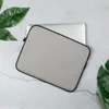Stone Grey Linen Texture Laptop Sleeve — soft stone grey linen fabric texture with subtle woven grain and natural creased