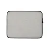 Stone Grey Linen Texture Laptop Sleeve — soft stone grey linen fabric texture with subtle woven grain and natural creased