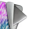 Neon Tide Wave Laptop Sleeve — rippling water surface in a gradient from deep teal to electric magenta with organic wave