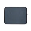 Dark Denim Classic Laptop Sleeve — close-up texture of dark navy denim fabric with subtle vertical grain and natural thread
