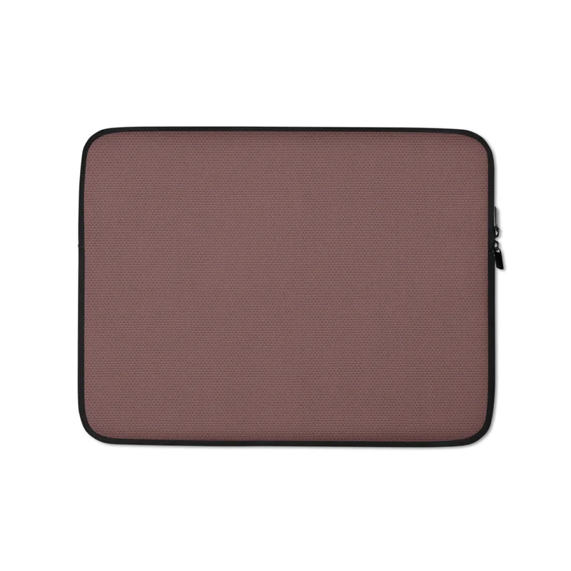 Vintage Mauve Canvas Laptop Sleeve — uniform deep mauve canvas texture with subtle woven dot pattern in a warm burgundy-rose