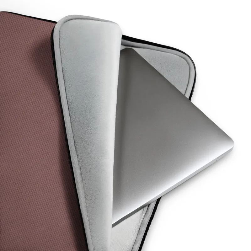 Vintage Mauve Canvas Laptop Sleeve — uniform deep mauve canvas texture with subtle woven dot pattern in a warm burgundy-rose