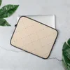 Stitched Diamond Trellis Laptop Sleeve — repeating diamond trellis of grey dashed lines and small cross-stitch marks