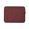 Crimson Knit Laptop Sleeve — close-up seamless knit fabric texture in deep crimson and burgundy tones with repeating