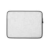 Classic White Knit Laptop Sleeve — seamless tone-on-tone white knit fabric texture with subtle interlocking stitch pattern