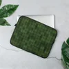 Forest Grid Texture Laptop Sleeve — repeating grid of rounded organic cells in layered deep forest green tones with subtle