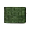 Forest Grid Texture Laptop Sleeve — repeating grid of rounded organic cells in layered deep forest green tones with subtle