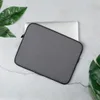 Slate Melange Minimal Laptop Sleeve — uniform slate gray woven melange textile surface with subtle tonal variation