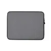 Slate Melange Minimal Laptop Sleeve — uniform slate gray woven melange textile surface with subtle tonal variation