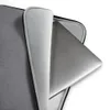 Slate Melange Minimal Laptop Sleeve — uniform slate gray woven melange textile surface with subtle tonal variation