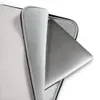 Canvas Clean Slate Minimalist Laptop Sleeve — plain soft off-white woven canvas texture with subtle light variation