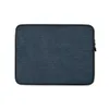 Midnight Indigo Woven Texture Laptop Sleeve — close-up woven textile pattern in deep navy and slate blue with horizontal